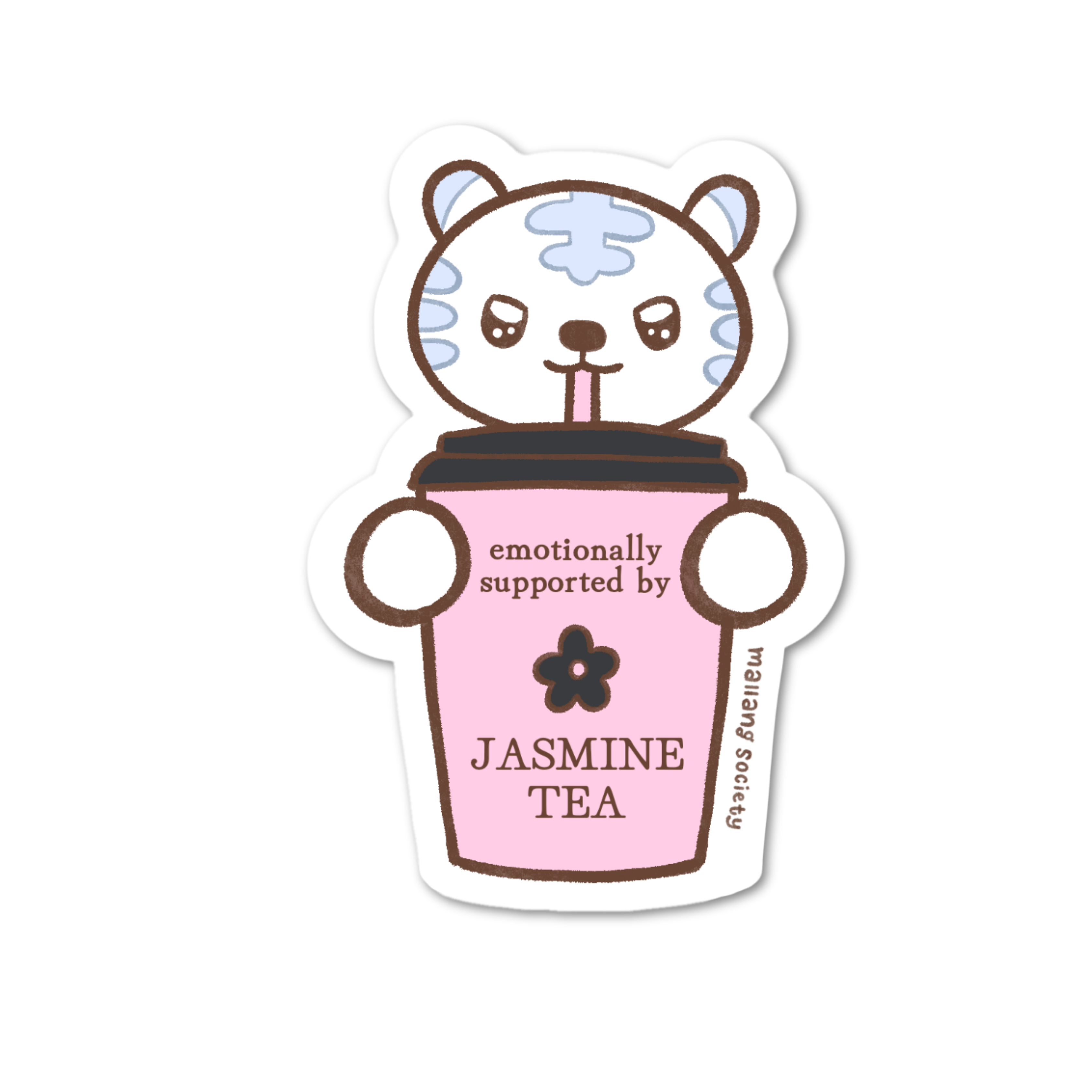 Emotionally Supported by Jasmine Tea Sticker